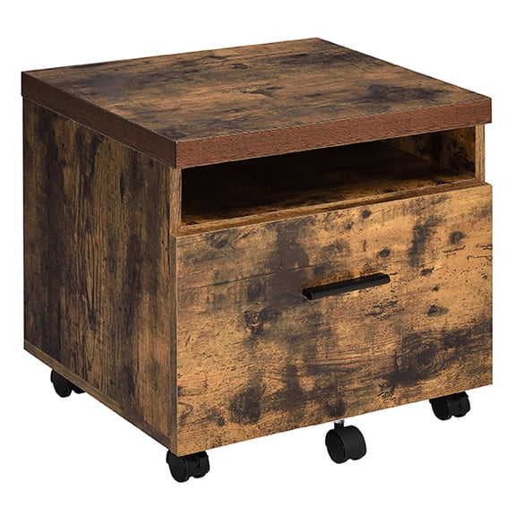 18.5 inches High - Single Drawer and Open Compartment - Workplace - Adds Rustic Charm