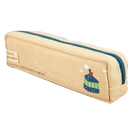 18.5 x 4.5 x 5 cm Durable Canvas Pencil Cases Simple Pattern Pencil Bag