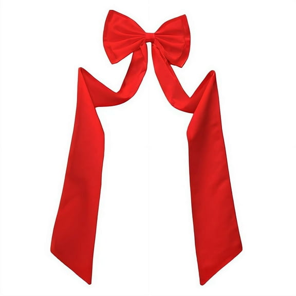 18.5 x 74.86 Inches Giant Satin Bow Decor,  Large Ribbon Hanging Tie Bow for Christmas Tree Topper, Backdrop, Wedding, Baby Shower, Bridal Engagement, Fireplace, Birthday, Christmas, Party