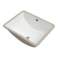 thumbnail image 1 of 18.5"x14" White Ceramic Rectangular Undermount Bathroom Sink with Overflow, 1 of 7