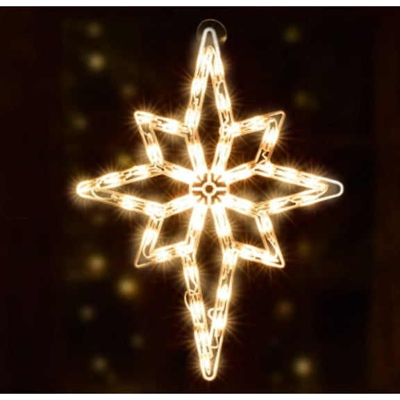 18" 50 Lighted Bethlehem Star Christmas Light Window Sculpture Decoration