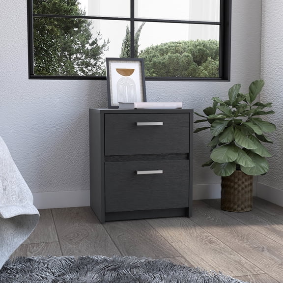 18.58"H Nightstand with Robust Handles / Store Necessities and Keep Sleep Items Visible