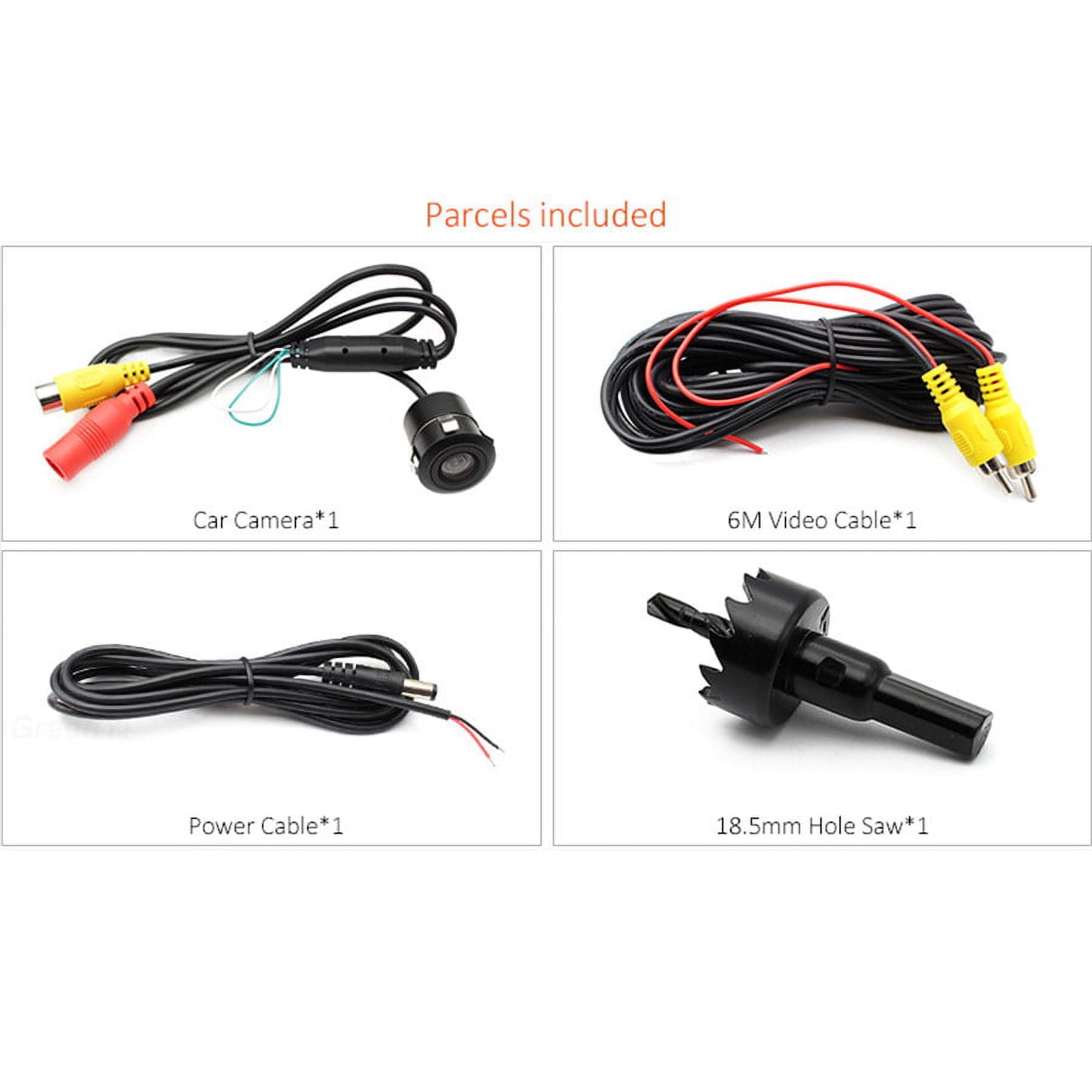 18.5mm Hole Waterproof Automobile Rearview Reversing Parking HD CCD Camera NTSC