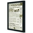 thumbnail image 1 of 18.5x12.5 Newspaper Frame - Black Wood - Acid Free, UV Acrylic Protection For Newspapers 18.5x12.5 Inches, 1 of 8