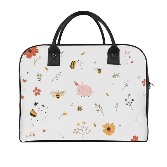 18.5x12.9in Travel Handbag Double Zipper Opening And Closing Adjustable ...