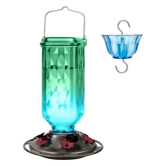 18.6 oz Plastic Hummingbird Feeder, 5 Ports, Ant Moat Included