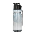 thumbnail image 1 of 18.6 oz Transparent Water Bottle With Flip Cap & Carry Lanyard, Lightweight Portable Outdoor Hydration Flask for Daily Commute Hiking Gym, 1 of 6