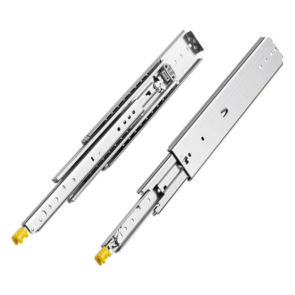 1 Pair 18-60" Ball Bearing Drawer Slides Full Extension, Heavy Duty Side Mount Sliding Rails for Dressers & Workbenches