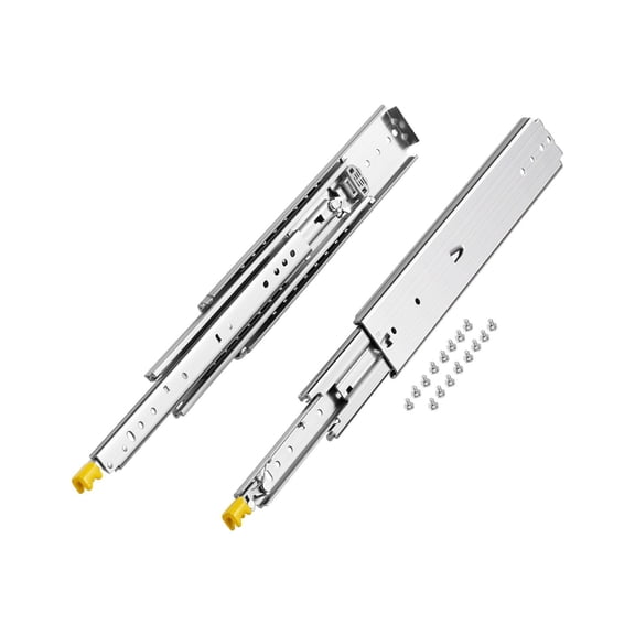 18-60 Inch Full Extension Drawer Slides 1 Pair, Ball Bearing Undermount Soft Close Slides for File Cabinets & Toolboxes