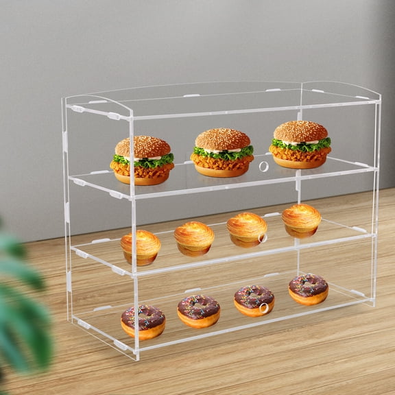 18.7*8.5*14.8 Display Case Bakery Pastry Display Case Retail Display Counter Cases Acrylic Display Shelf