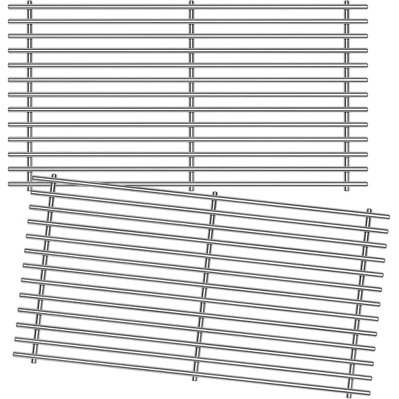 18 7/8" Stainless Steel Grill Grates for Weber Genesis ii 210 & Genesis ii LX 240 Series E240 S240 Grills 2-Pack Cooking Grates Replacement Parts for Weber 66094 65010001 60004001 65004001