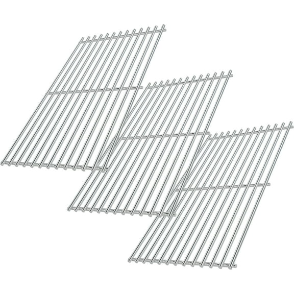 18.75" Cooking Grates for Weber Genesis II E-410, E-415, E-435, S-410, S-415, S-435, Genesis II LX E-440, S-440 Gas Grills, Replacement Grids for Weber 66089 66097 GS4 Grill Parts, Stainless Steel