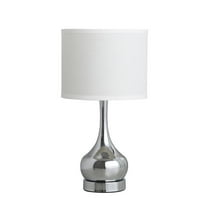 18.75"In Corrine Polished Silver Mid Century Table Lamp