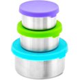 18/8 Stainless Steel Food Storage Containers Set of 3 Metal