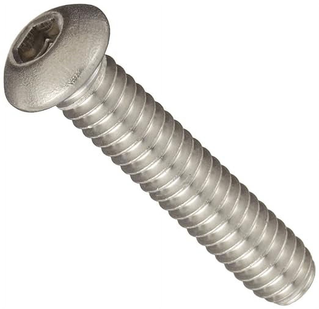 #8-32 X 1" Button Head Socket Cap Screws - 18-8 Stainless Steel, Internal Hex Drive, Pack Of 100