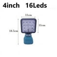 thumbnail image 1 of 18-84W Cordless Work Light for 18V Battery Handheld Flashlight Flood Lights 4Inch, 1 of 9