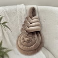 thumbnail image 1 of 18.8x10.2x4.7in Woven Harp Shaped Throw Pillow, Premium Soft Polyester Material, Multi Functional Decorative Use, Sofa Back Cushion for Bedroom Living Room Office Holiday Gifting, 1 of 6