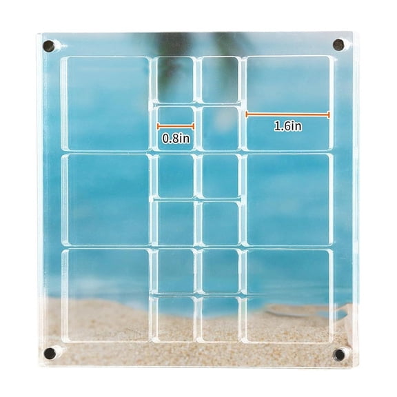 18 9 20-Grid Transparent Square Acrylic Mini Shell Storage Display Box A Smile Home