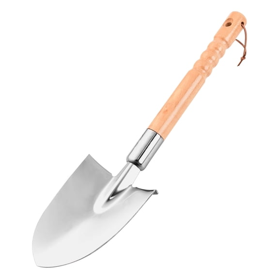 ZLZLCFZE Stainless Steel Hand Shovel with Wood Handle - 18.9 Inch Digging Tool for Gardening, Planting, Weeding