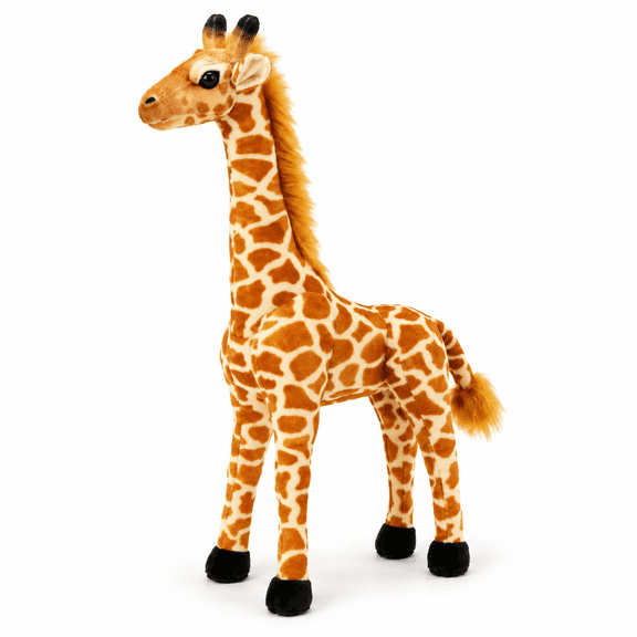 18.9 Inch Giraffe Plush Toy, Soft Standing Stuffed Animal Giraffe Doll, Realistic Safari Animal Plush for Kids, Animal Lovers, Bedroom Decor, Birthday and Holiday Gifts