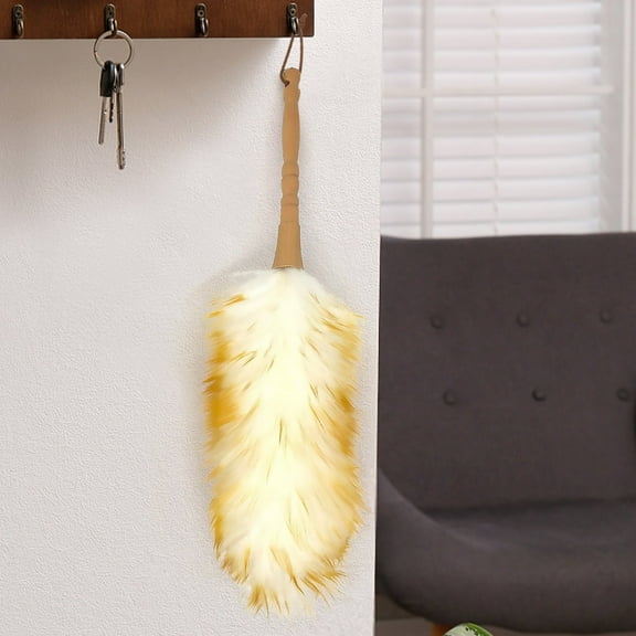 18.9-Inch Pure Lambs Wool Duster with Wood Handle(Pack of 1)