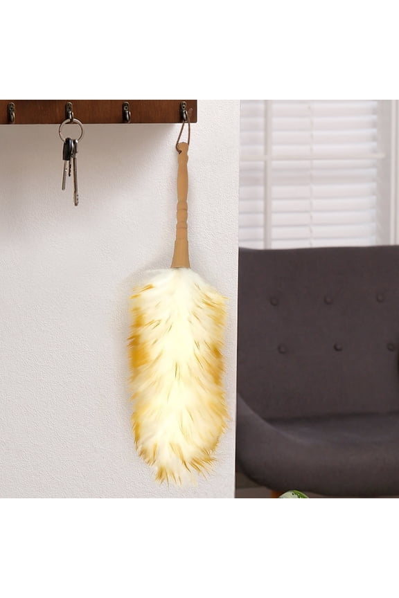 18.9-Inch Pure Lambs Wool Duster with Wood Handle(Pack of 1)