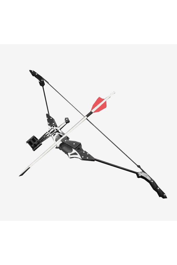 18.9-inch bow and arrow,Stainless Steel Mini Bow , Arrow Mini Reverse Bow, Mini Composite Bow, Metal Bow, Indoor Competitive Shooting Sports Shooting,Advanced stainless steel material