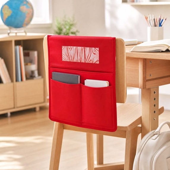 18.9 x 16.54 Inch Chair Pockets for Classroom Pockets Organizer, Desk Hanging Storage Organizer, for Classroom Multi-Pocket Student Desk Caddy with Name Pocket
