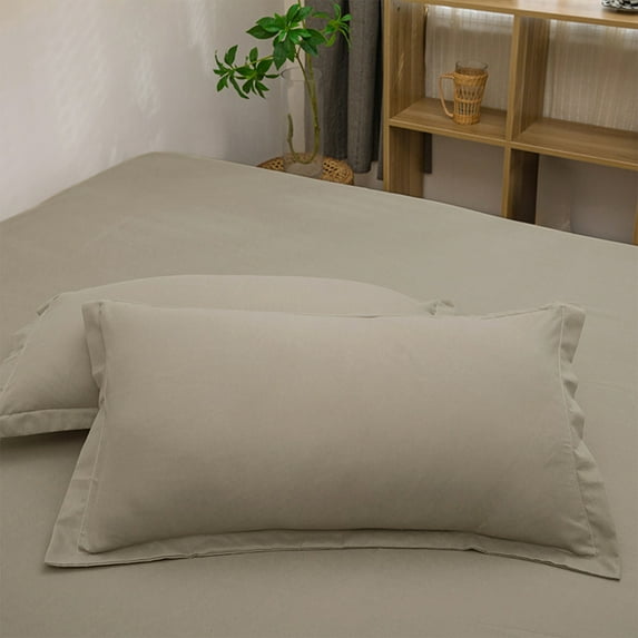 18.90x29.13 Inch Stretch Pillow Cases - Jersey Knit & Envelope Closure Pillowcases with Ultra Soft T-Shirt Like Polyester Blend - Suitable for Queen or Standard Size