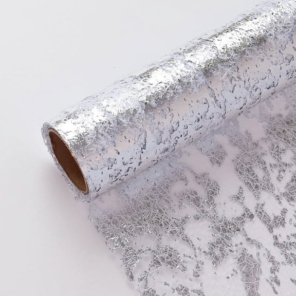 18.9X177 Inch Sequin Glitter Lightening Foil Table Runner, Thin Mesh Roll Design With Sparkle Sequins & Lightning Foil, Perfect For Birthday Party Valentine's Day & Various