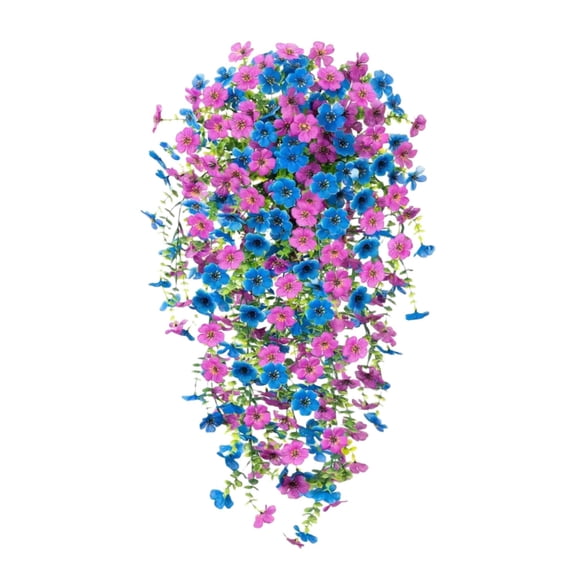 18.9in Exotic Dried Flower Bouquet Elegant Hanging Flower Basket with Leaves artificial Flowers Suitable for Home Porch Patio Patio Decoration Porch Decoration Bedroom Decora Mohdy