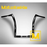 18" APE HANGER BLACK HANDLEBARS FAT 1-1/2" MONSTER BARS FOR HARLEY MODELS NEW