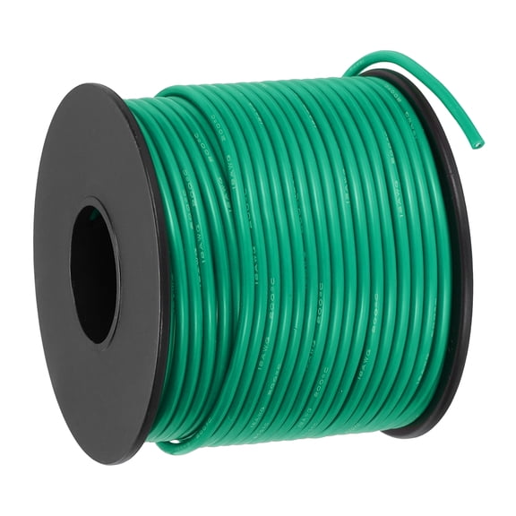 Uxcell 18 AWG Flexible Silicone Wire 30.5m/100ft Tinned Copper Electrical Wire Green