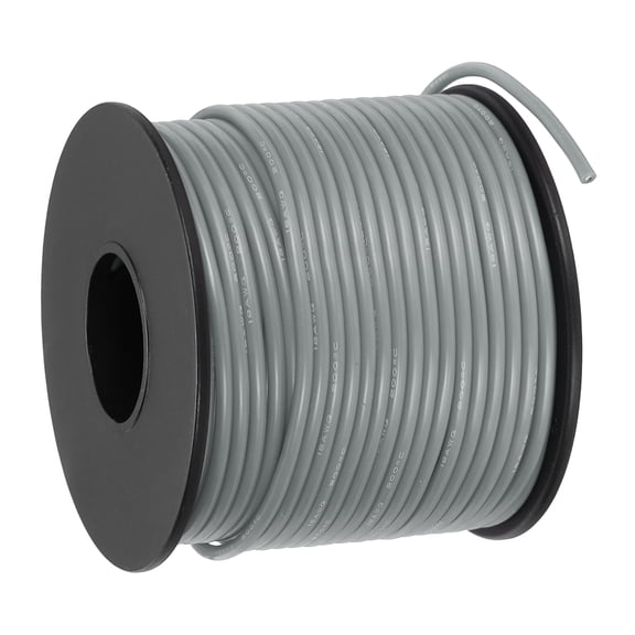 Uxcell 18 AWG Flexible Silicone Wire 30.5m/100ft Tinned Copper Electrical Wire Grey