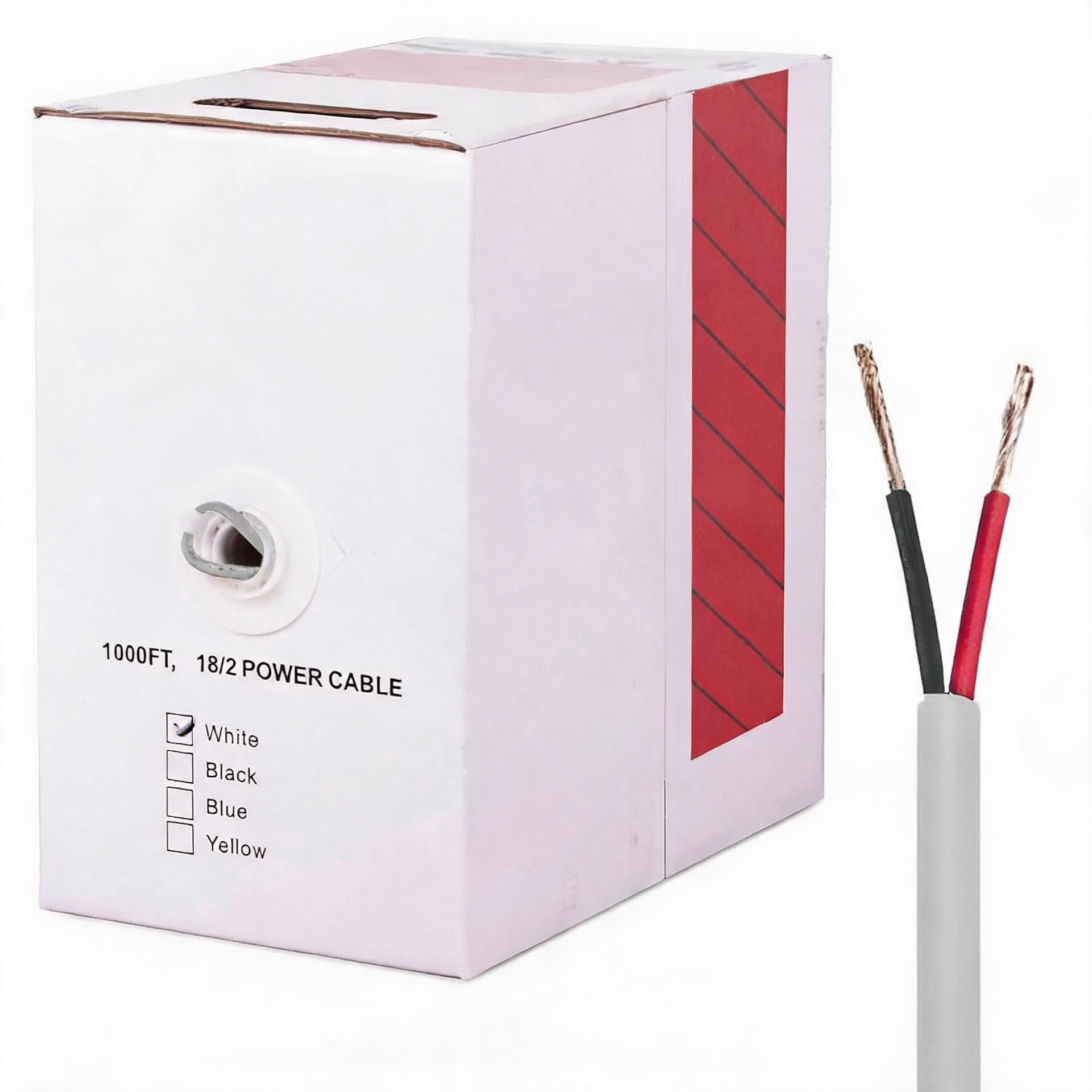 18 AWG Low Voltage Stranded Cable Wire 1000 ft PVC Jacket for Security ...