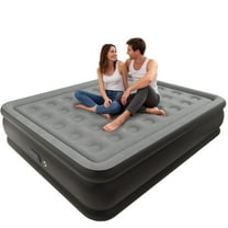 Full Air Mattress,Inflatable Mattress with Built in Pump,High Portable Air Bed,Blow Up Mattress for Home,Travel and Guest(Gray)