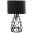 thumbnail image 1 of 18â€ Asymmetric Black Cage Metal Table Lamp, 1 of 4