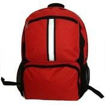 18 " Backpack with safety reflective stripe - Red - image 1 of 1