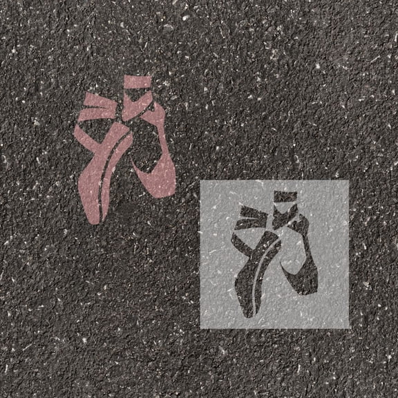 18" Ballet Pointe Shoes Parking Space Stencil