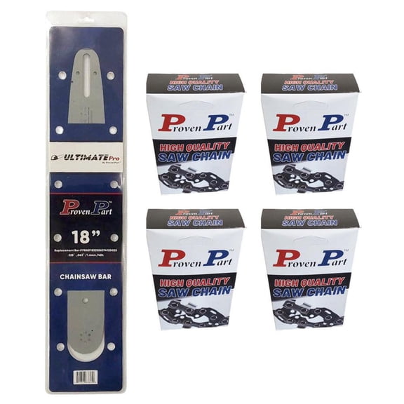 18" Bar And 4 Pack Full Chisel Chain .325" .063" 74DL Fits Stihl 3003 008 6817