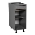 thumbnail image 1 of 18" Base Cabinet Single Door Single Drawer Grey, 1 of 5