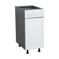 thumbnail image 1 of 18" Base Cabinet Single Door Single Drawer with Shaker White Matte door, 1 of 5