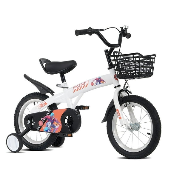 18in Kids Bikes with Training Wheels, SHINPT 18 inch Girls Bike with Basket, Bicycles for Kids with Adjustable Saddle, 18" Wheel Size Bikes for Boys, Kids Bike 18 inch for Gift, Bicycle for Toddlers