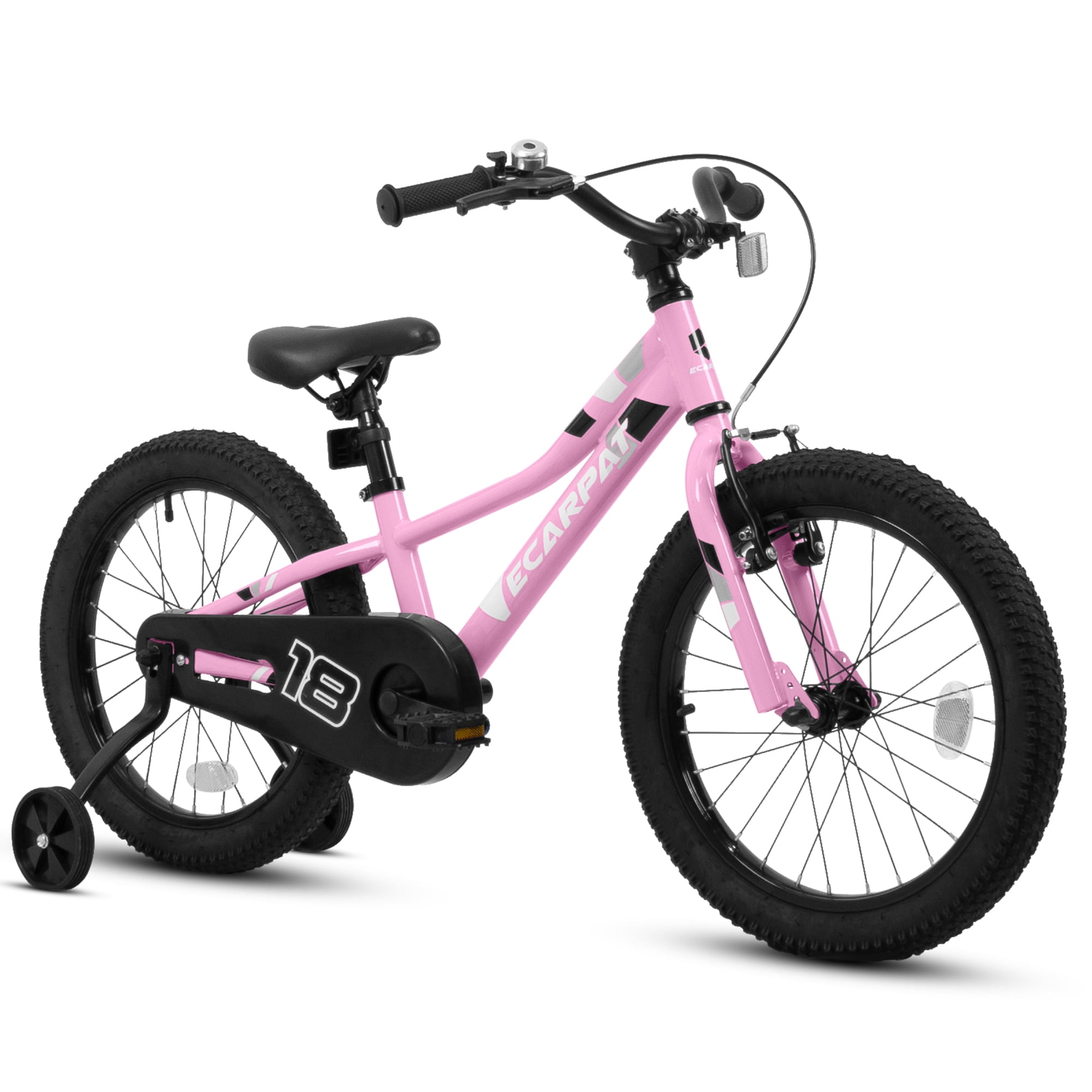 Kids 18-Inch Bike with Training Wheels and Dual Brake System