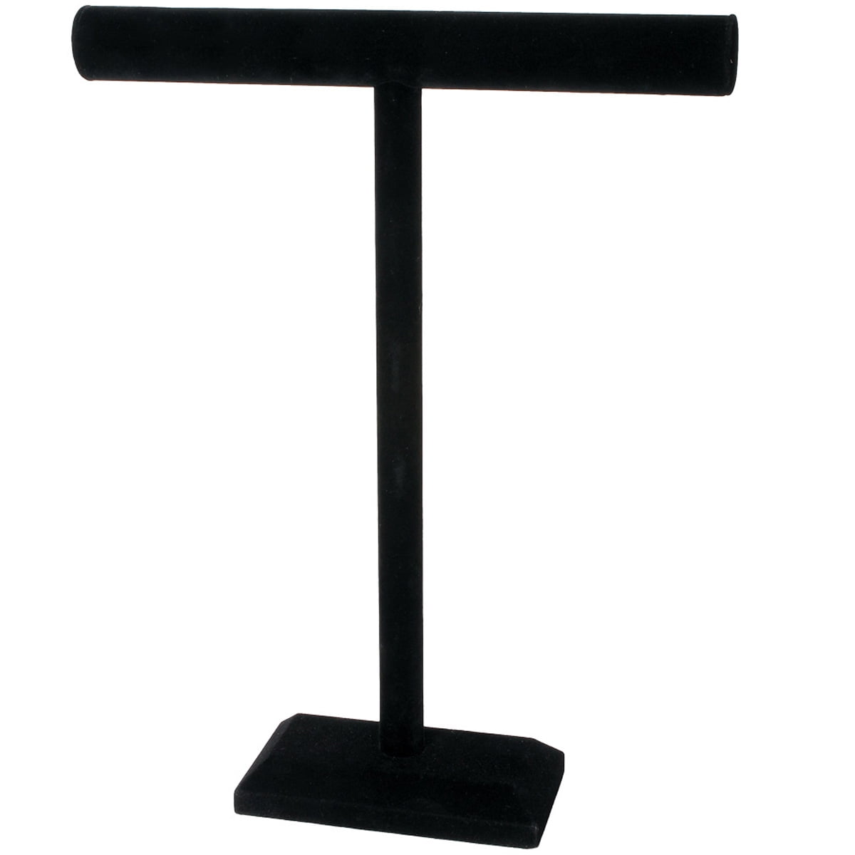 18" Black Velvet Single Bar Jewelry Stand