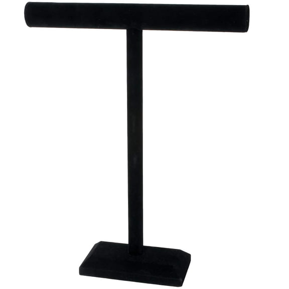 18" Black Velvet Single Bar Jewelry Stand by Bead Landing