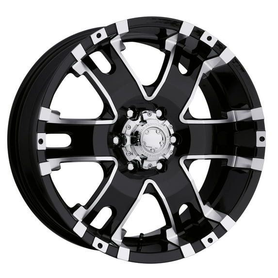 18" Black With Diamond Cut Accents Baron 201/202 Wheel by Ultra Wheel 202-8963B