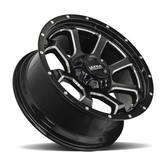 18" Black With Milled Accents Nemesis 219 Wheel by Ultra Wheel 219-8935BM+18
