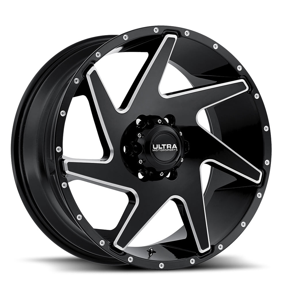 18" Black With Natural Accents Vortex 206 Wheel by Ultra Wheel 206-8983BM+12 Fits select: 1999-2023 CHEVROLET SILVERADO, 2019-2020 RAM 1500