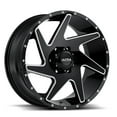 thumbnail image 1 of 18" Black With Natural Accents Vortex 206 Wheel by Ultra Wheel 206-8983BM+12 Fits select: 1999-2023 CHEVROLET SILVERADO, 2019-2020 RAM 1500, 1 of 2